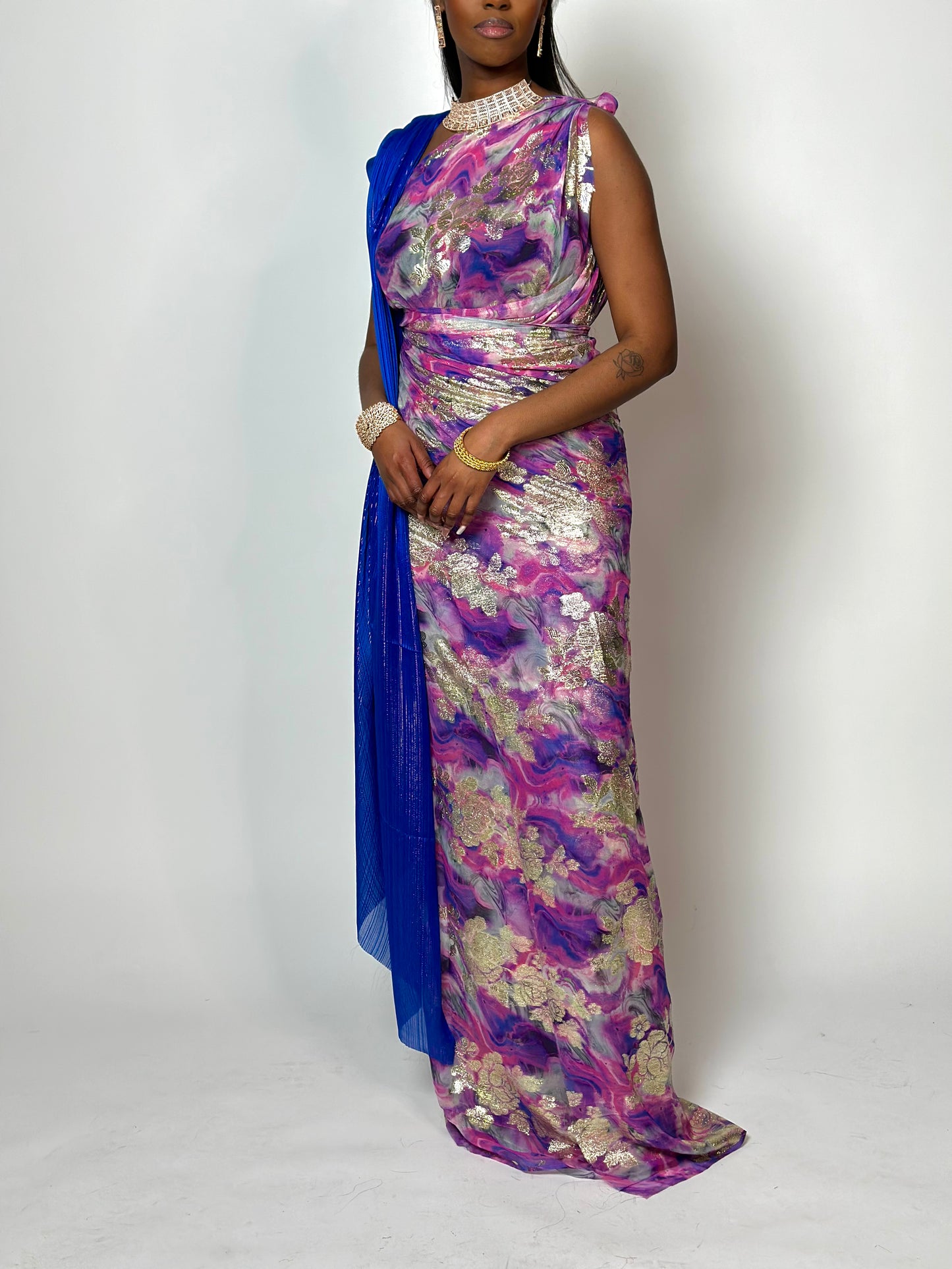 Purple|pink w royal blue Somali Dirac/Guuntino