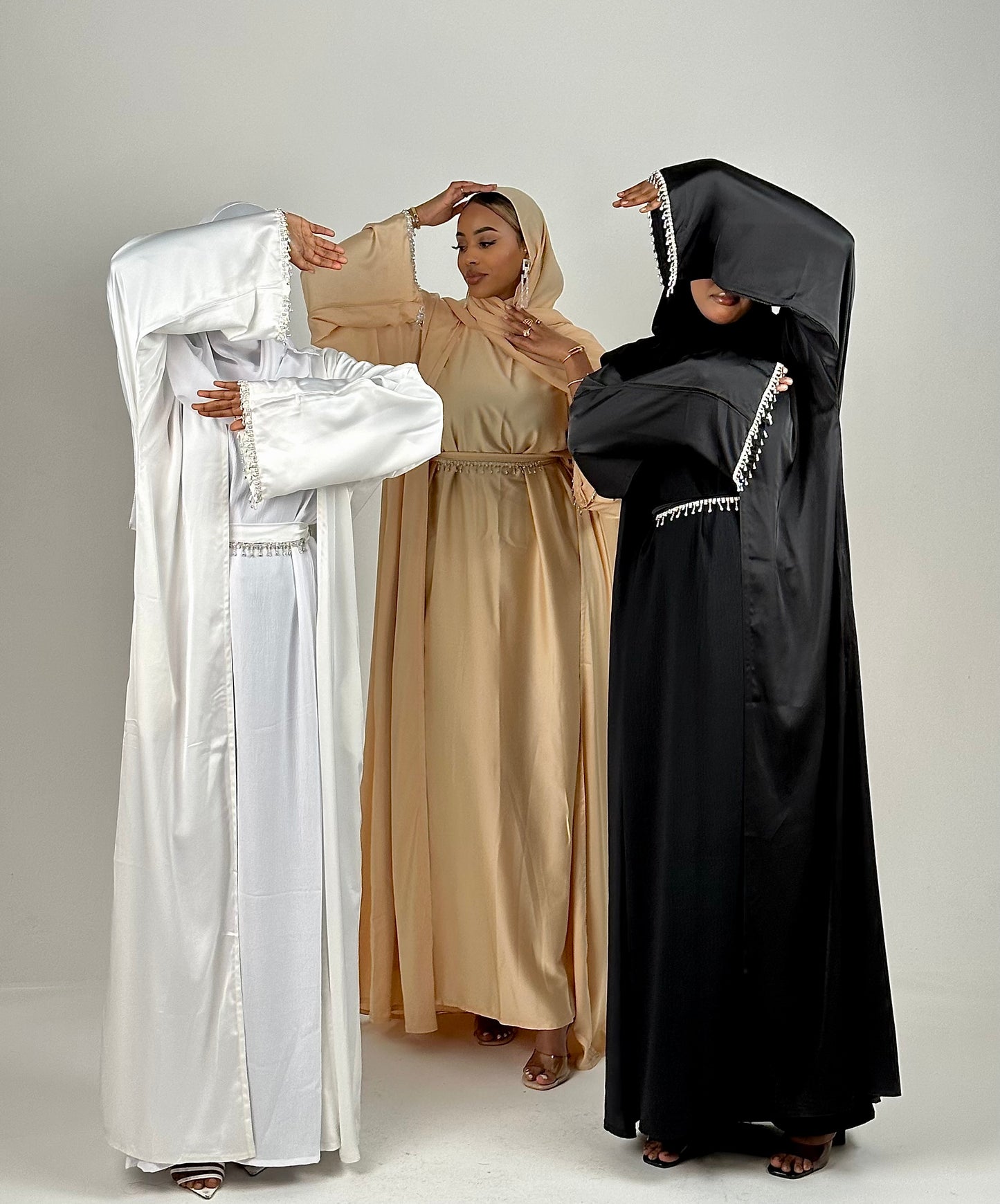 Idyllic satin abaya set