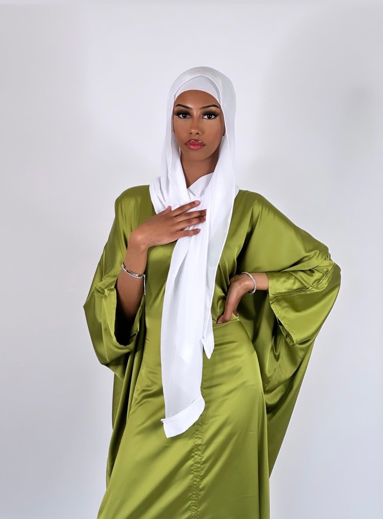 Lime butterfly satin dress osomodest Lime butterfly satin dress osomodest