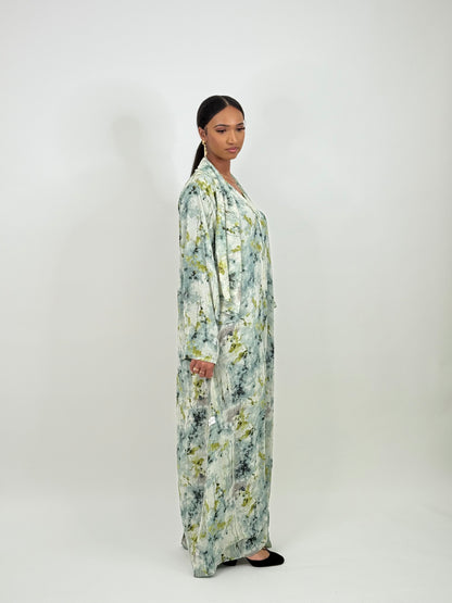 Limited Green park printed abaya