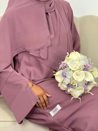 Lilac sun split abaya