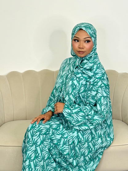 Palm print one piece prayer dress