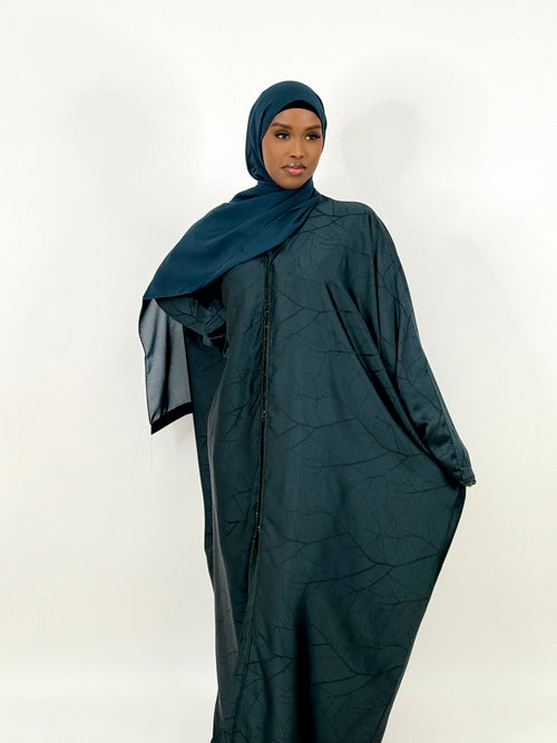 Aqua Print abaya