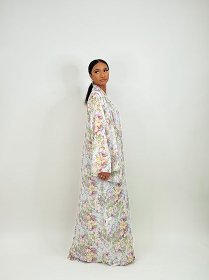 Limited purple rain printed abaya