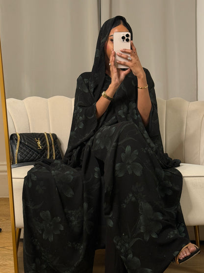 Subtle Mint print abaya