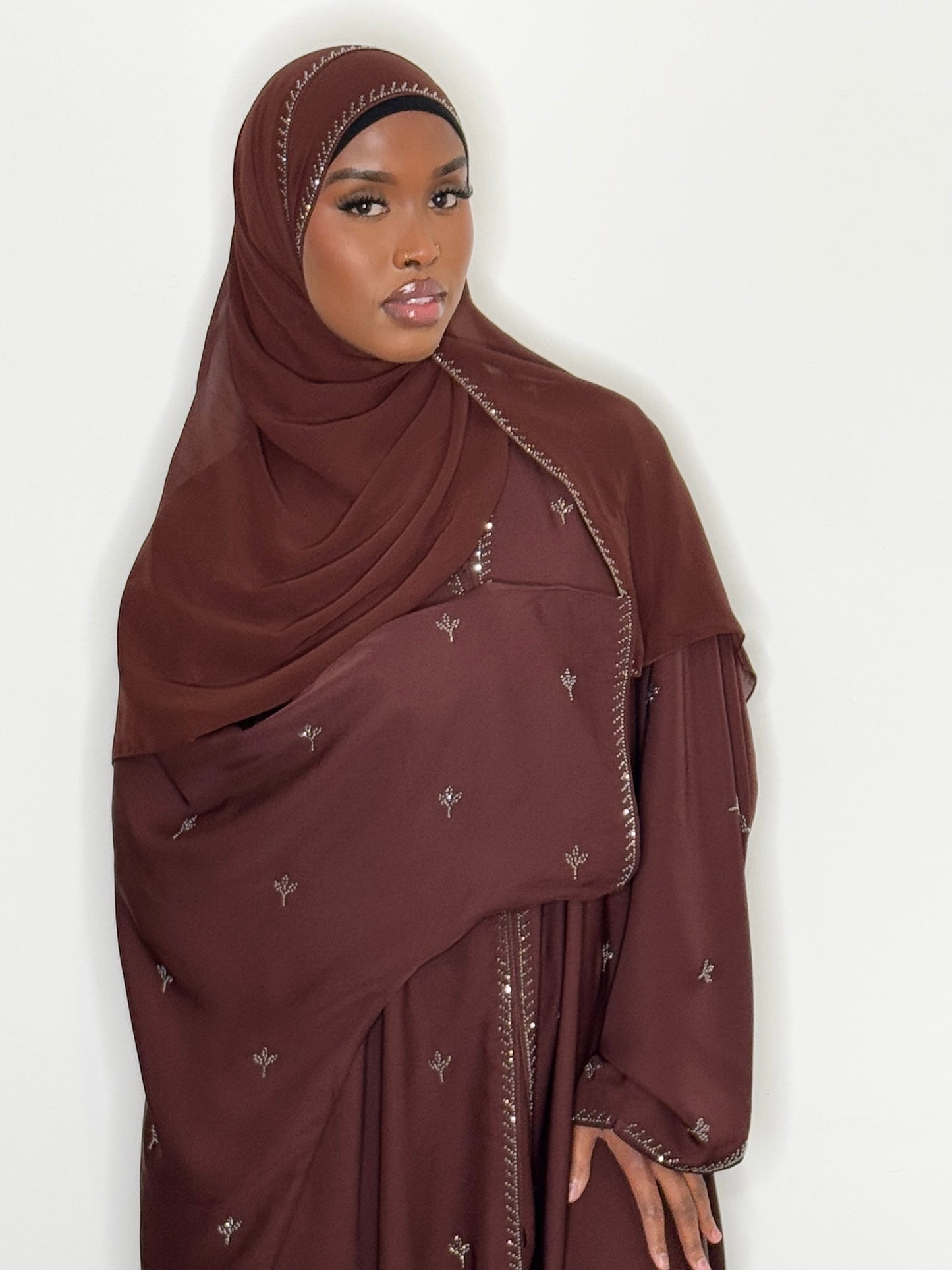 The Brown Swan Abaya