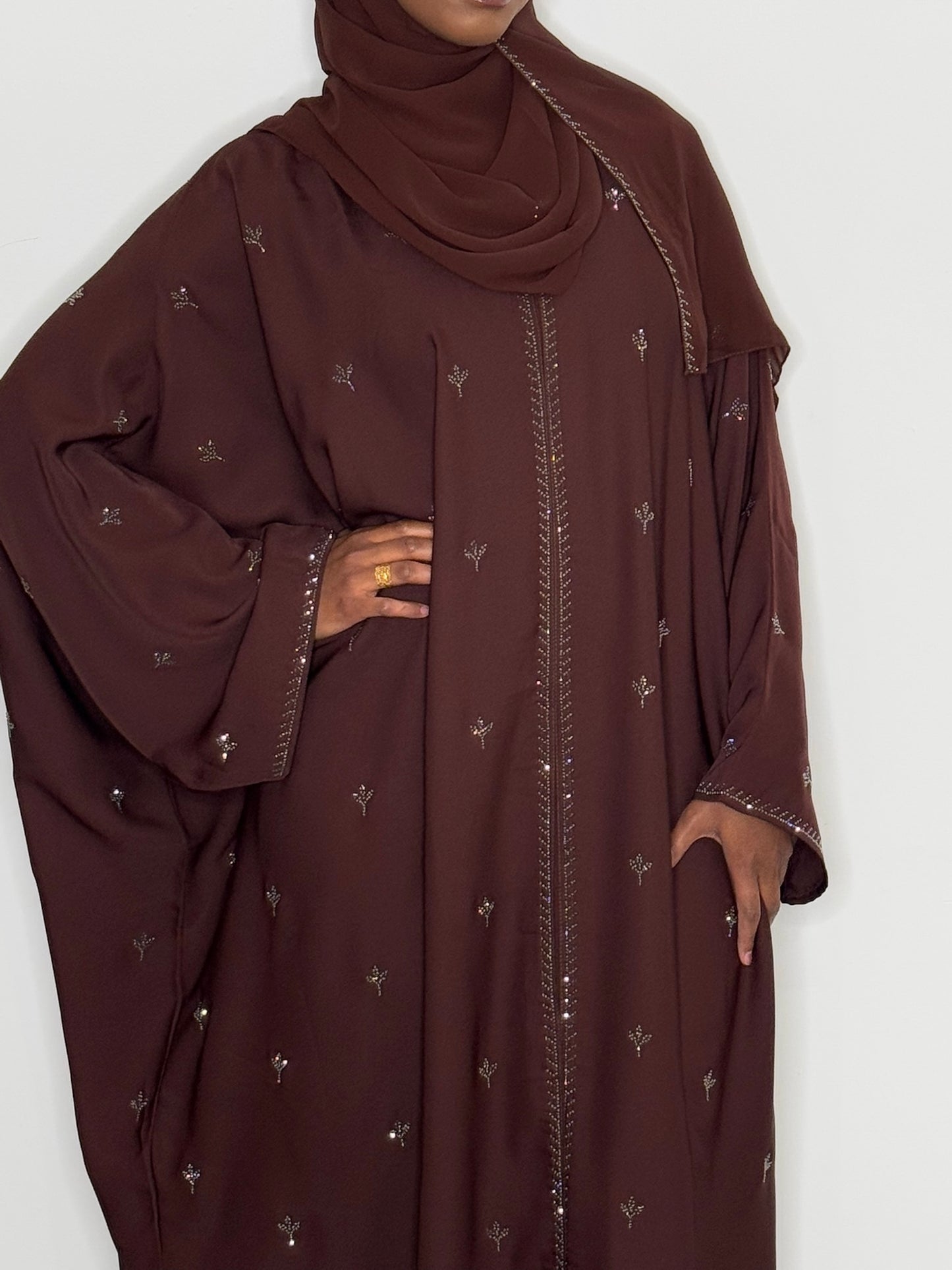 The Brown Swan Abaya