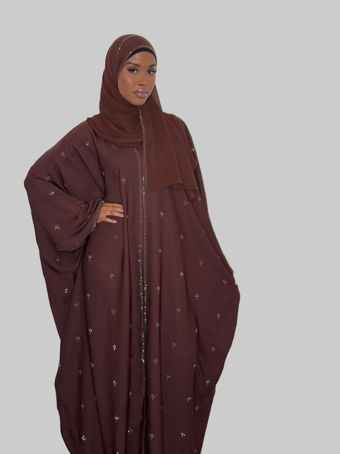 The Brown Swan Abaya