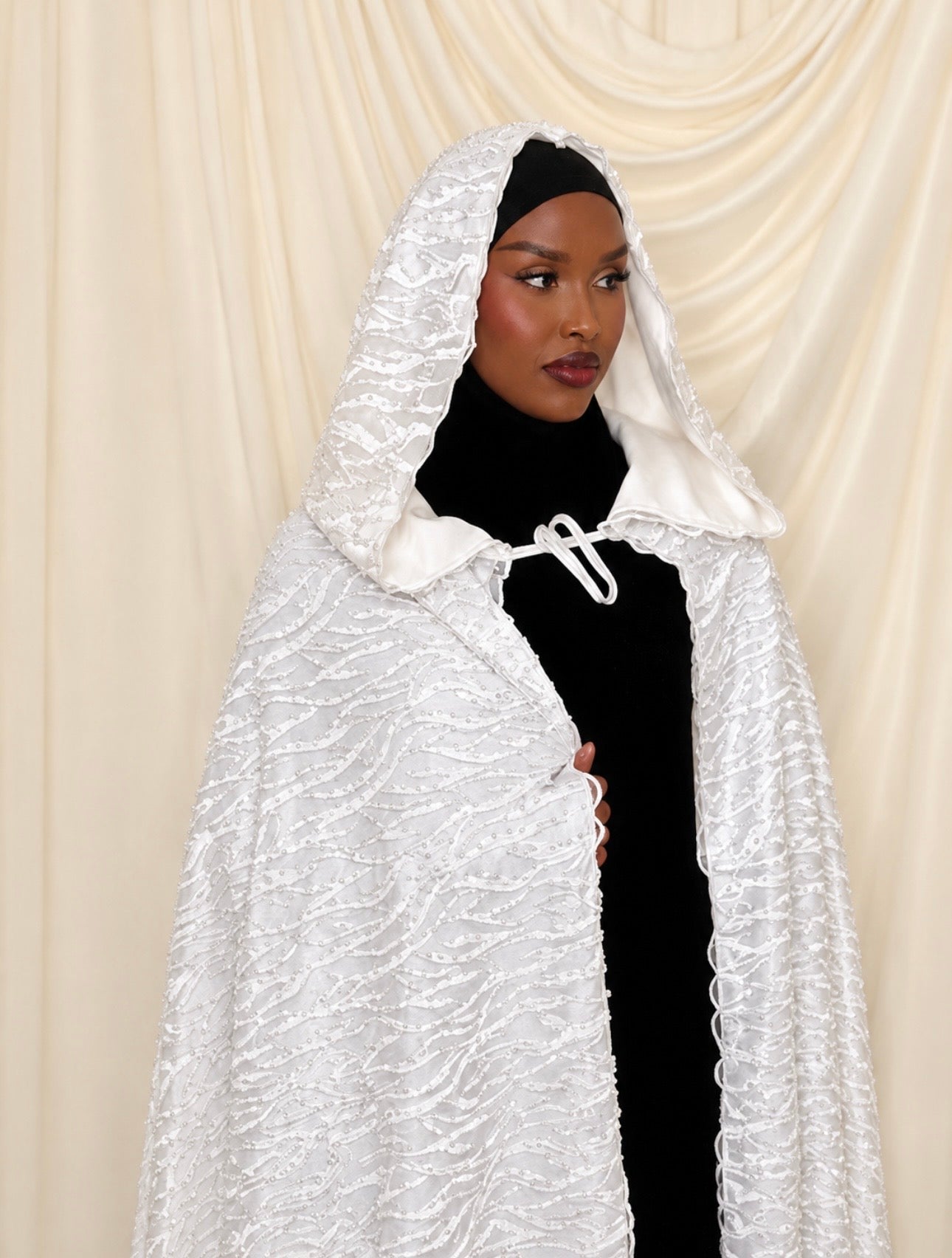 The Celeste Pearly Bridal Cape