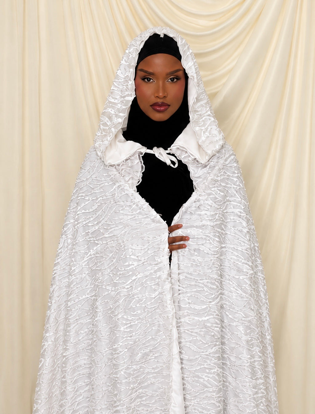 The Celeste Pearly Bridal Cape