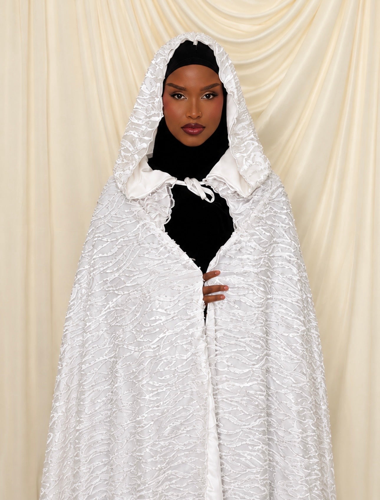 The Celeste Pearly Bridal Cape