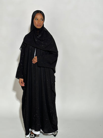 Black stars abaya set