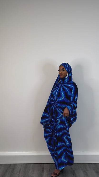 Blue daze one piece islamic prayer dress